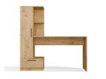 Laua- ja raamaturiiulikomplekt top e shop COSMO Oak Artisan &mdash; T&ouml;&ouml;pind 115&times;50 cm, Laius 1430 mm, K&otilde;rgus 1400 mm, S&uuml;gavus 500 mm, 1 sahtel