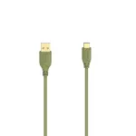 Hama Flexi-&otilde;huke USB-kaabel USB 2.0 0,75 m USB C USB A roheline