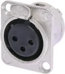 Neutrik NTR-NC3FDL1 - -30 - 80 &deg;C - Must - H&otilde;bedane - UL - UL 94 HB - IEC 61076-2-103 - IP 40 - IEC 68-2-20 (NC3F-DL-1)