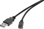 USB-kaabel Renkforce RF-4463073 0,15 m USB A Mikro-USB B Must