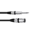 Omnitronic 3022519D XLR adapterkaabel, XLR-pistik (3-kontaktne) &ndash; 6,3 mm Jack-pistik (mono), 10 m, must