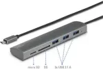 Renkforce RF-3374948 liidesejaotur USB 2.0 USB-C 5000 Mbit/s h&otilde;bedane (RF-3374948)