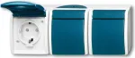 Busch Jaeger 2300/3 EBW-53 Socket Outlet CEE 7/3 Blue - White (2084-0-0721)