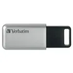 Verbatim Secure Pro - USB 3.0 m&auml;lupulk 64 GB - H&otilde;bedane, 64 GB, USB Type-A, 3.2 Gen 1 (3.1 Gen 1), 35 MB/s, Kork, Must, Hall