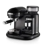 Ariete 1318 Moderna espressomasin integreeritud kohviveskiga, kohviubadele ja jahvatatud kohvile, piimavahustajaga cappuccino valmistaja, 1 ja 2 tassi filter, 1080 W, 800 ml, must