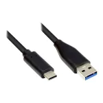 Good Connections GC-M0126 - 0,5 m - USB C - USB A - USB 3.2 Gen 1 (3.1 Gen 1) - 5000 Mbit/s - Must