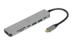Dokkimisjaam IBOX IUH3SL4K USB USB-C 5 Gbit/s, HDMI 4K@30Hz, PD kuni 100W, 2x USB-A, 2x USB-C, m&auml;lukaardilugeja, h&otilde;bedane