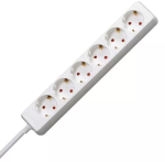 Pikendusjuhe EFB Elektronik Kopp 120613005 &mdash; 1,4 m kaabel, 6 F-t&uuml;&uuml;pi vahelduvvoolu pistikupesa, 16 A, 250 V, siseruumidesse, punane/valge