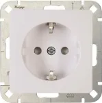 Heinrich Kopp HK05 Schuko-pistikupesa suurendatud puutekaitsega, polarvalge (RAL 9010), s&uuml;vistatav