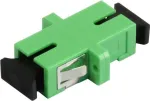 SYNERGY21 SC/APC fiiberoptiline adapter, singlemode, simpleks, PVC, keraamiline puks, &auml;&auml;rikuga, roheline