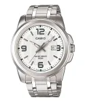 CASIO MTP-1314D-7A meeste analoogkvartskell, roostevaba teras, h&otilde;bedane sihverplaat, 44,9 mm
