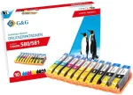 G&G XXL tindikassettide komplekt 10-pakk Canon PGI-580/CLI-581 jaoks