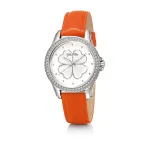 Folli Follie Santorini Flower naiste kvartskell WF15A031SPW 35mm valge nahkrihm