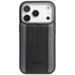 Etui Audi A6 S&uuml;nteetilisest Nahast MagSafe iPhone 17 Pro jaoks Must