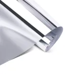 LOKLiK Permanent Adhesive Vinyl Film Mirror Metallic - Silver - 30.5 x 180 cm (12 inch x 6')