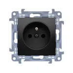 KONTAKT SIMON 10 Moodul Must Matt Pistikupesa 1x Z/U Kaitseklappidega Kiir&uuml;hendused 16A 250V