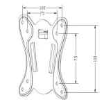 TV seinakinnitus MACLEAN MC-715A 13&ndash;27-tollistele teleritele, VESA kuni 100x100 mm, max koormus 25 kg, must