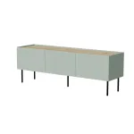 Cama FELLINI TV-kapp 150x40x52 oliivroheline + &otilde;litatud tammest pealisplaat