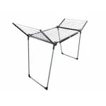 LEIFHEIT Pegasus 180 Solid Black tiib-t&uuml;&uuml;pi kuivatusrest, 18 m kuivatuspikkus, kokkupandav, roostekindel, sise-/v&auml;liskasutuseks