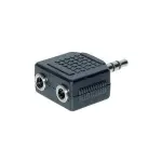 GoodConnections AD-352BU Audio Y-adapter kaabel 3,5 mm stereo isane 2x 3,5 mm stereo emane 20 cm must