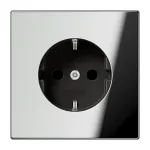 JUNG GCR1520KI Schuko pistikupesa, CEE 7/3, kroom, metall, s&uuml;vispaigaldus, 16 A, 250 V