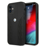 BMW BMHCP12SRSPPK Curve Perforate nahkne k&otilde;va &uuml;mbris mudelile Apple iPhone 12 mini, must