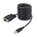 StarTech.com 10 jala (3 m) USB-jadaliidese adapterikaabel, COM-s&auml;ilitamine, vahetatavad kruvid/mutrid, USB-A - DB9 RS232, FTDI IC, ESD-kaitse, Windows/macOS/Linux