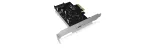 ICY BOX IB-PCI1901-C32 PCIe 3.0 x4 kontrollerikaart, 1x USB-C 3.2 Gen 2x2, must