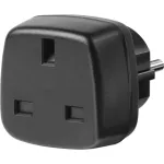 Reisiadapter &Uuml;hendkuningriigi/maandatud pistik, pistikupesa adapter must