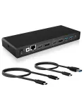 ICY BOX IB-DK2245AC Juhtmega USB 3.2 Gen 1 (3.1 Gen 1) Type-C Must