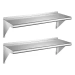 Roostevabast terasest riiul 305 x 914 mm 2 tk seinale kinnitatavat ujuvriiulit, 136 kg