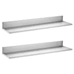 Roostevabast terasest riiul 218 x 914 mm 2 tk seinale kinnitatav ujuvriiul, 29,9 kg, 30 kg
