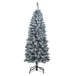 150 cm eelvalgustusega j&otilde;ulupuu, liigendpuu 329 lumega kaetud PVC oksaga, 180 sooja valget LED-tuld, 8 režiimi, kokkupandav metallalus