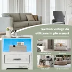 2 &ouml;&ouml;kapi komplekt LED-valgustiga, USB-pordi ja C-t&uuml;&uuml;pi laadimisjaamaga, &ouml;&ouml;kapp liikumisanduriga, valge
