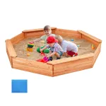 Puidust liivakast kaanega, 30 kg, 192 x 192 x 23,1 cm