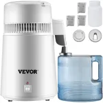 Puhta vee destilleerija 4L roostevabast terasest sisemine vee destilleerimine 750W, 4 L