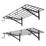 2-tasandiline vastupidav seinale kinnitatav garaažiriiul, 118 kg, 61 x 122 cm