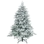 Kunstlik j&otilde;ulupuu 343 cm 757 oksaga, 260 sooja valge LED-tulega, flokeeritud, hingedega, eelvalgustusega, kiire kokkupanek