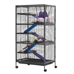 Metallist v&auml;ikeloomade puur 149 cm 6-tasandiline ratastel tuhkrupuur, 13,97 mm, 6 tasandit