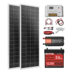 VVEVOR 200 W 12 V t&auml;ielik p&auml;ikeseenergia komplekt, 2 tk