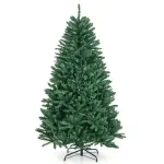 Kunstlik j&otilde;ulupuu 180 cm 1355 PVC oksad kokkupandav metalljalg hingedega kiire paigaldus roheline