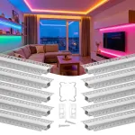 Kipsiga s&uuml;vistatav LED-riba alumiiniumkanal, 2,01 m, 10 tk