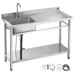 Roostevabast terasest k&ouml;&ouml;givalamu, 1200 x 500 x 940 mm