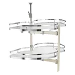 Kiik-parempoolne rulookardinate nurgakapp, 91,4 cm laius, 32 kg, 2 tasandit