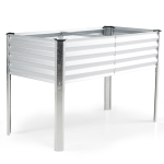 Tsingitud k&otilde;rgpeenar jalgadega 117 cm x 61 cm x 79 cm metallist k&otilde;rgendatud lillekast - h&otilde;bedane