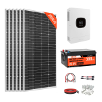 1200 W 24 V t&auml;ielik p&auml;ikeseenergia komplekt, 6 tk