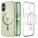Kaitse&uuml;mbris iPhone 17 &ndash; L&auml;bipaistev &ndash; Spigen Ultra Hybrid MagSafe, kuldne