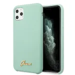 Kaitse&uuml;mbris iPhone 11 Pro Max roheline/roheline k&otilde;va kate Silicone Vintage Gold Logo &ndash; Guess GUHCN65LSLMGG