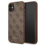 Kaitse&uuml;mbris iPhone 11 / Xr 6.1" &ndash; Guess 4G Metal Gold Logo, pruun