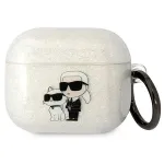 Karl Lagerfeld KLA3HNKCTGT AirPods 3 kaitse&uuml;mbris, l&auml;bipaistev, Glitter Karl&Choupette